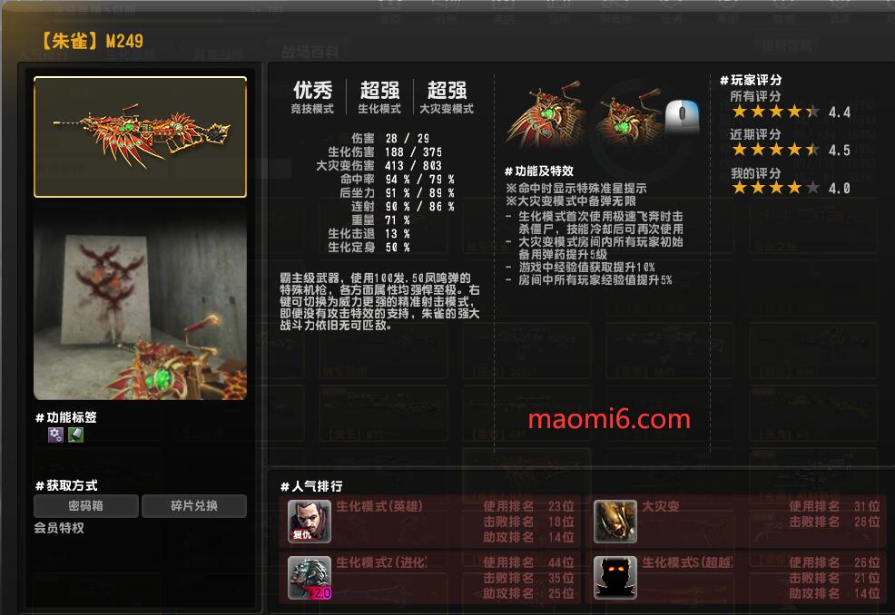 反恐精英CSOL武器朱雀介绍评测-猫咪网络