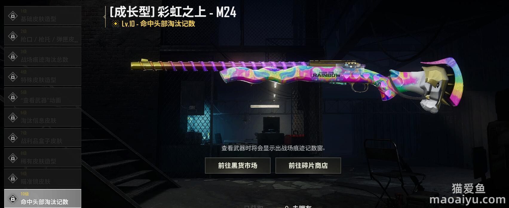 绝地求生PUBG成长武器彩虹之上M24等级介绍-猫咪网络