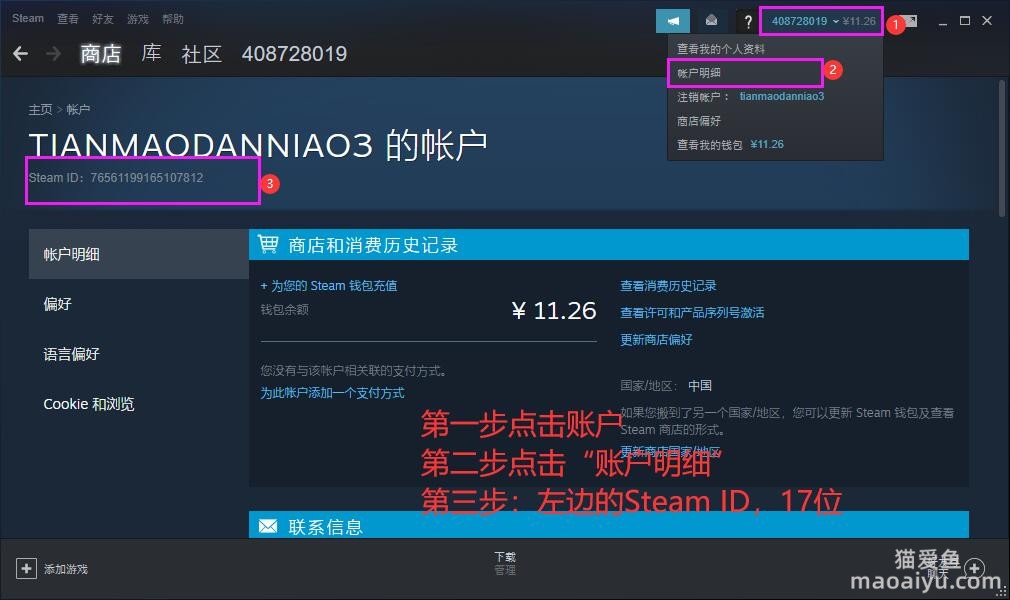 绝地求生PUBG如何查看Steam17位ID？-猫咪网络